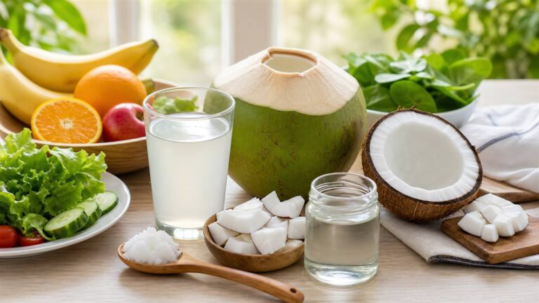 Dừa và sức khỏe trong chế độ ăn cân bằng