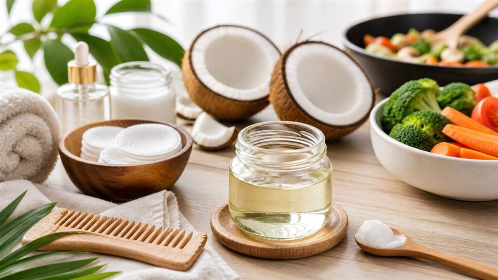Tinh dầu dừa có tác dụng gì cho tóc da và nấu ăn